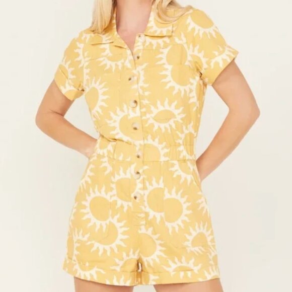 Show Me Your Mumu Cannon Romper Paradise Sun Denim - Picture 1 of 7